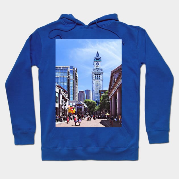 Boston MA - Quincy Market Hoodie by SusanSavad